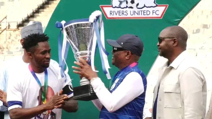 Wike Presents 2021/2022 NPFL Trophy To Rivers United FC