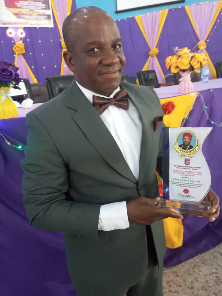 Onyemulu Bags Fed Poly Ado Ekiti Financial Management Award