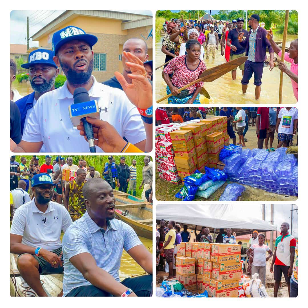 Olomu Donates Relief Materials And Cash Gifts To Flood Victims In Sagbama Local Government Area