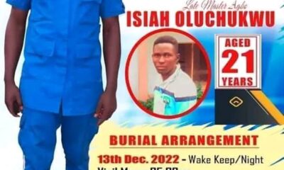 Catholic Boy Dies In Defense Of Block Rosary Children In Enugu