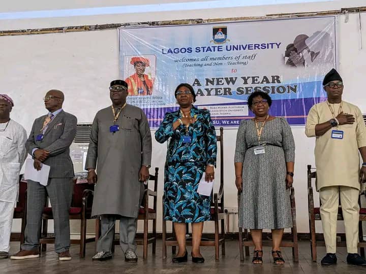 LASU VC Charges Members Of Staff On Teamwork, Hardwork At New Year Prayer Prtogramme