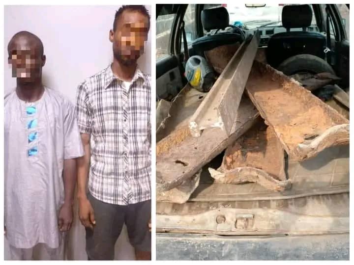 Police Arrest Suspects With Vandalised Rail Tracks In Lagos