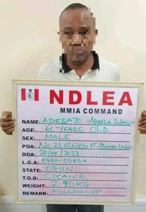 NDLEA Arrests Saudi-bound Widower, Divorcee At Lagos Airport With 14.4kg Cocaine