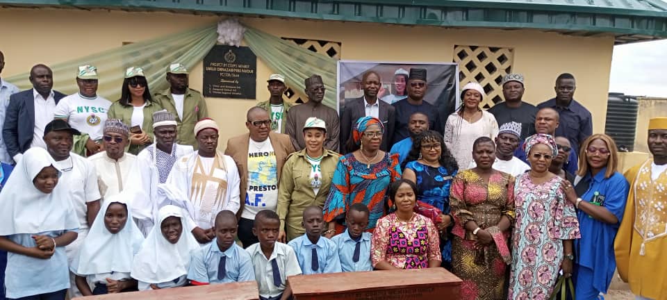 NYSC Member Umelo Favour Makes History, Donates Infrastructures To School, Community