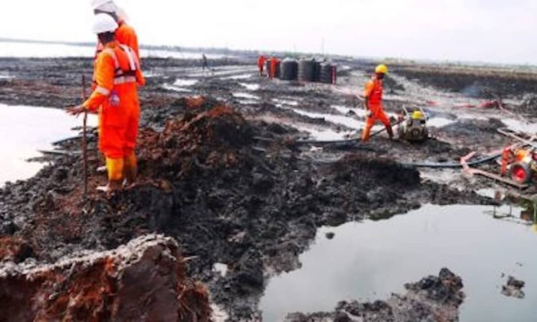 Gbokodo-Okpe Community Calls For Clean Up Of Alleged Oil Spillage From OML 30 Trunkline