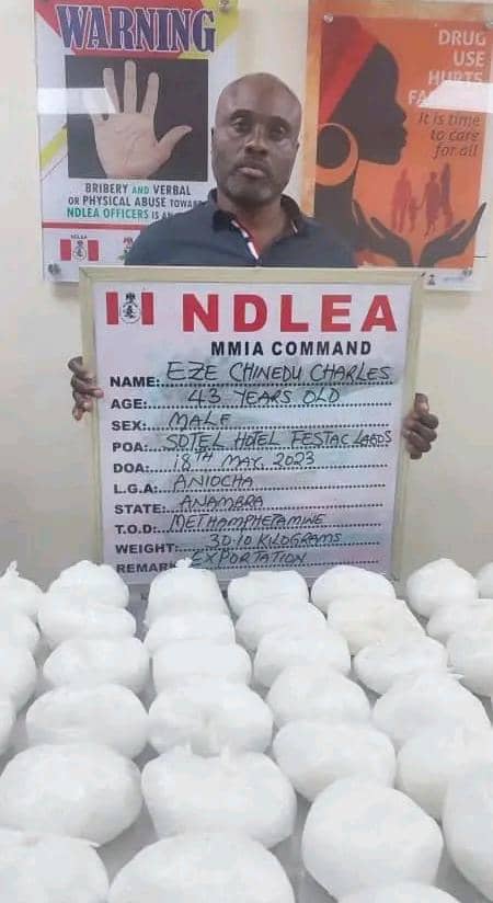 NDLEA Intercepts UK-bound N567M Worth Of Meth; Arrests Baron, Seals His Lekki Mansion