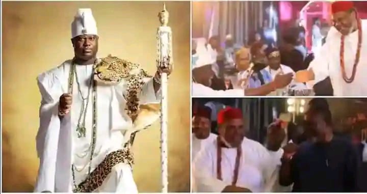 Man Calls Out Pete Edochie For Not Bowing Down For The Ooni Of ife But Instead Shaking Him