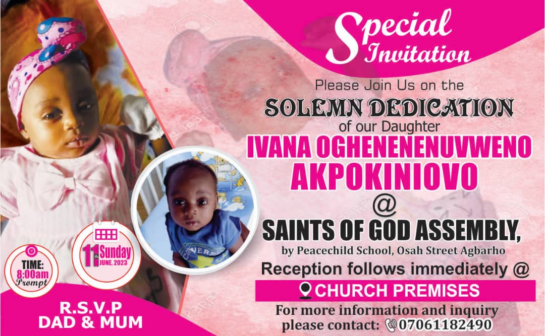 Cleric, Akpokiniovo Takes Baby For Church Dedication June 11