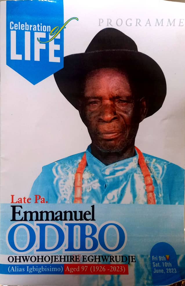 Pa Emmanuel Eghwrudje Lived A Long, Fruitful, And FulfiEghwrudje lled Life --- Agbarha Development Committee Chairman