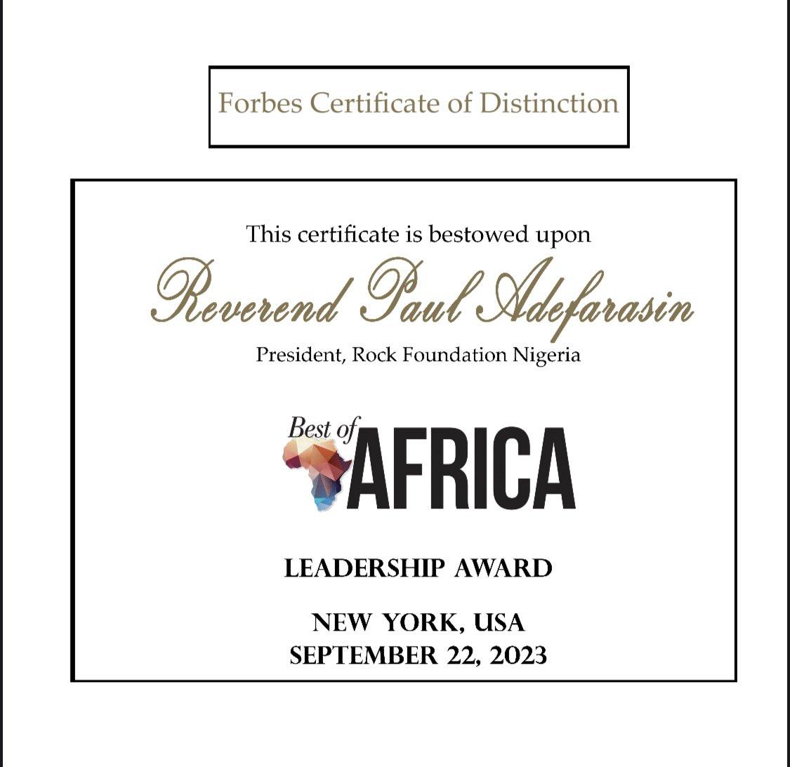 Pastor Paul Adefarasin Reacts As Forbes Honours Him With 'Best Of Africa Leadership Award'