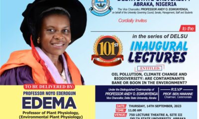 DELSU Reschedules 101st Inaugural Lecture