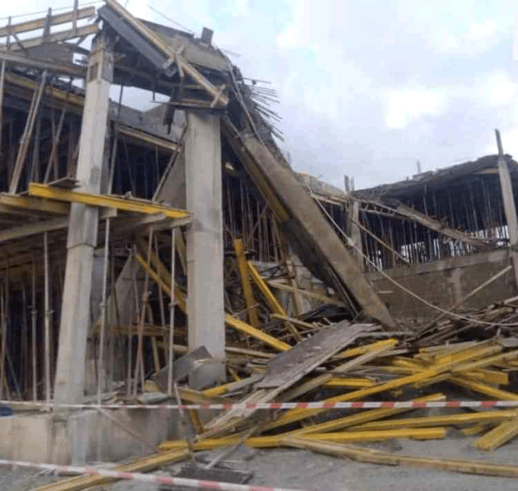 20-Storey Building Under Construction Owned By Rain Oil Boss, Ogbechie, Collapses In Asaba