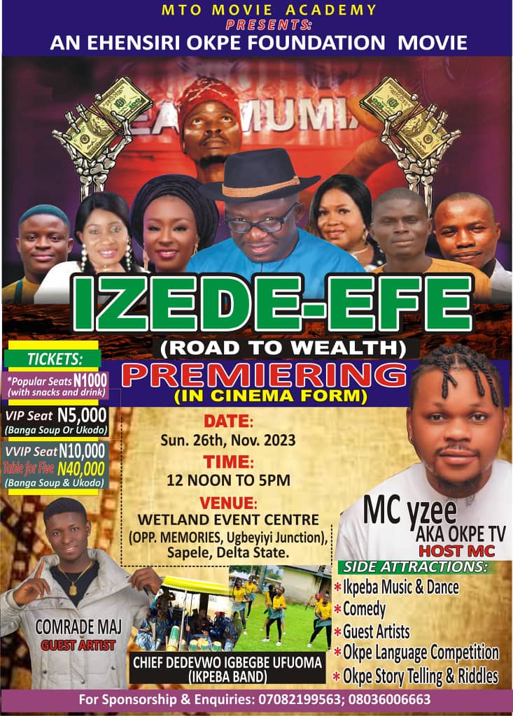 Top Government Functionaries, Celebrities, Others Set For Okpe Language Movie, Izede Efe, Premiere