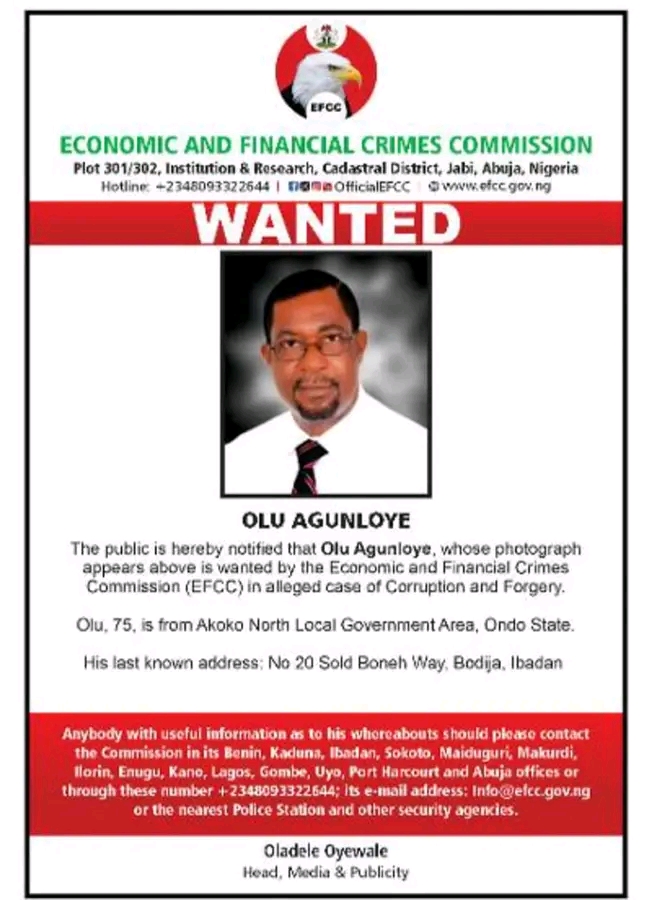 EFCC Declares Former Steel Minister, Olu Agunloye Wanted