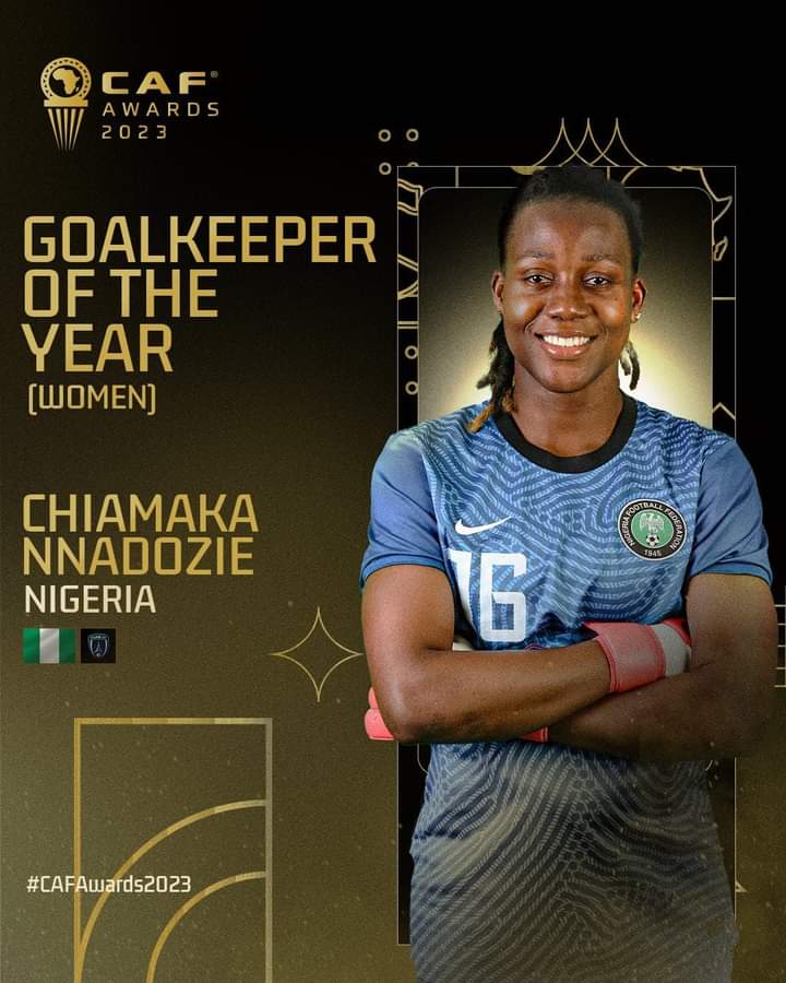 CAF Awards: Uzodinma Congratulates Best Women Goalkeeper, Chiamaka Nnadozie