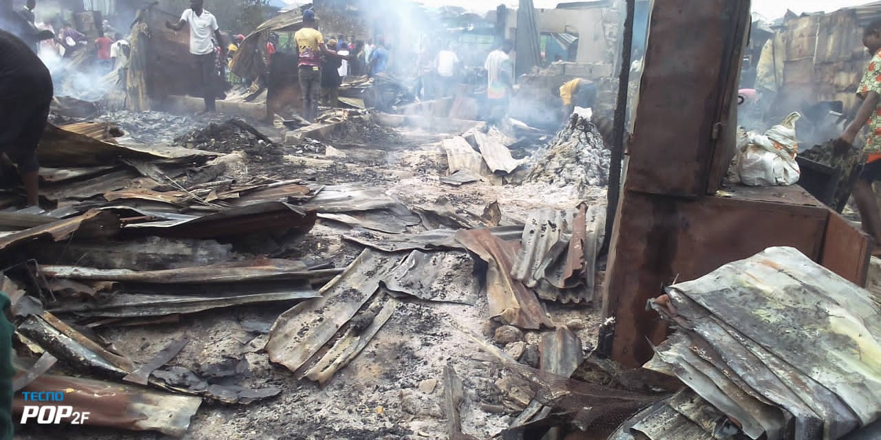 Another Strange Midnight Fire Razes Shops In Warri Market