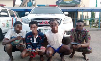 Police Arrest Four Suspected Traffic Robbers, Recover Phones, ATM Card