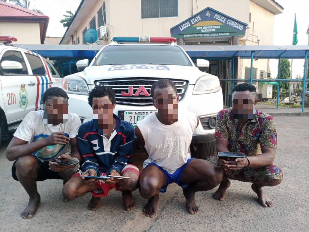 Police Arrest Four Suspected Traffic Robbers, Recover Phones, ATM Card