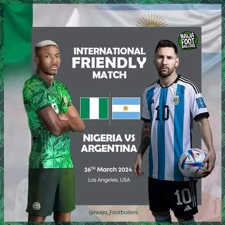 International Friendly: Super Eagles To Play Argentina Next Month