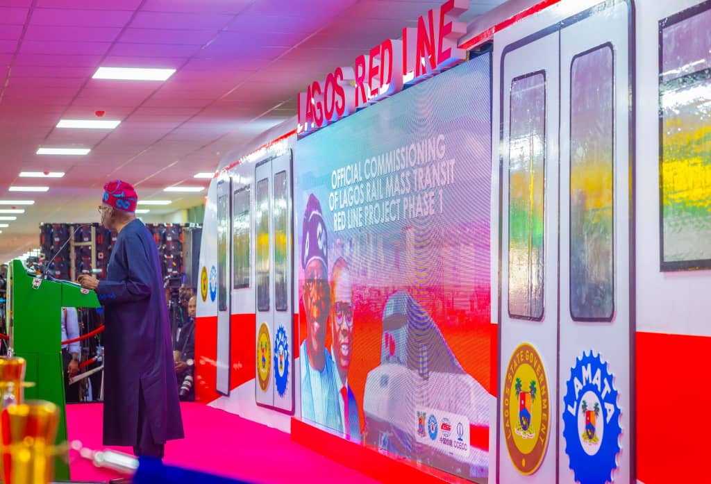 Tinubu Inaugurates Lagos Red Line Project, Says Value Of Democracy Is Measured In Peiple-Oriented Outcomes