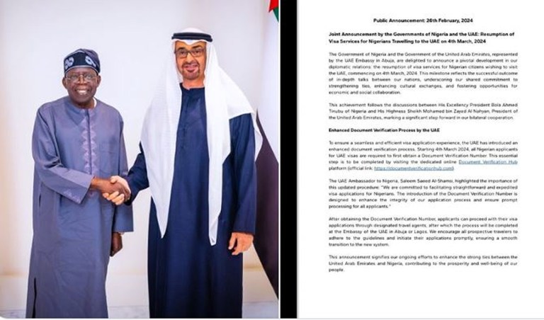 UAE Has Not Resumed Visa Issuance To Nigerians --FG
