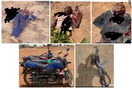 Troops Ambush Terrorists On Transit To Fix Motorbikes In Kaduna, Neutralize 3, Recover Arms