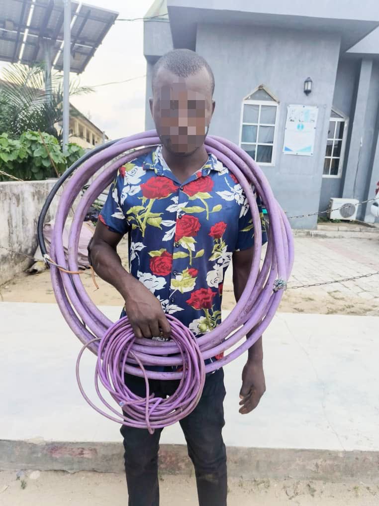 Police Arrest Cable Thief In Lagos