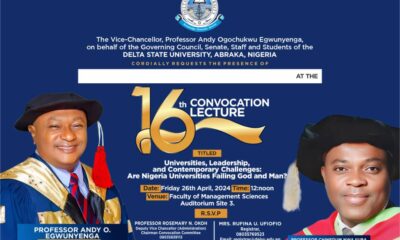 Professor Nwajiuba To Deliver 16th DELSU Convocation Lecture