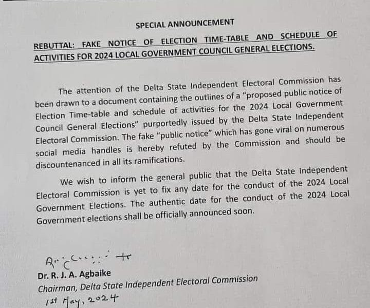 DSIEC Refutes Fake Electoral Timetable