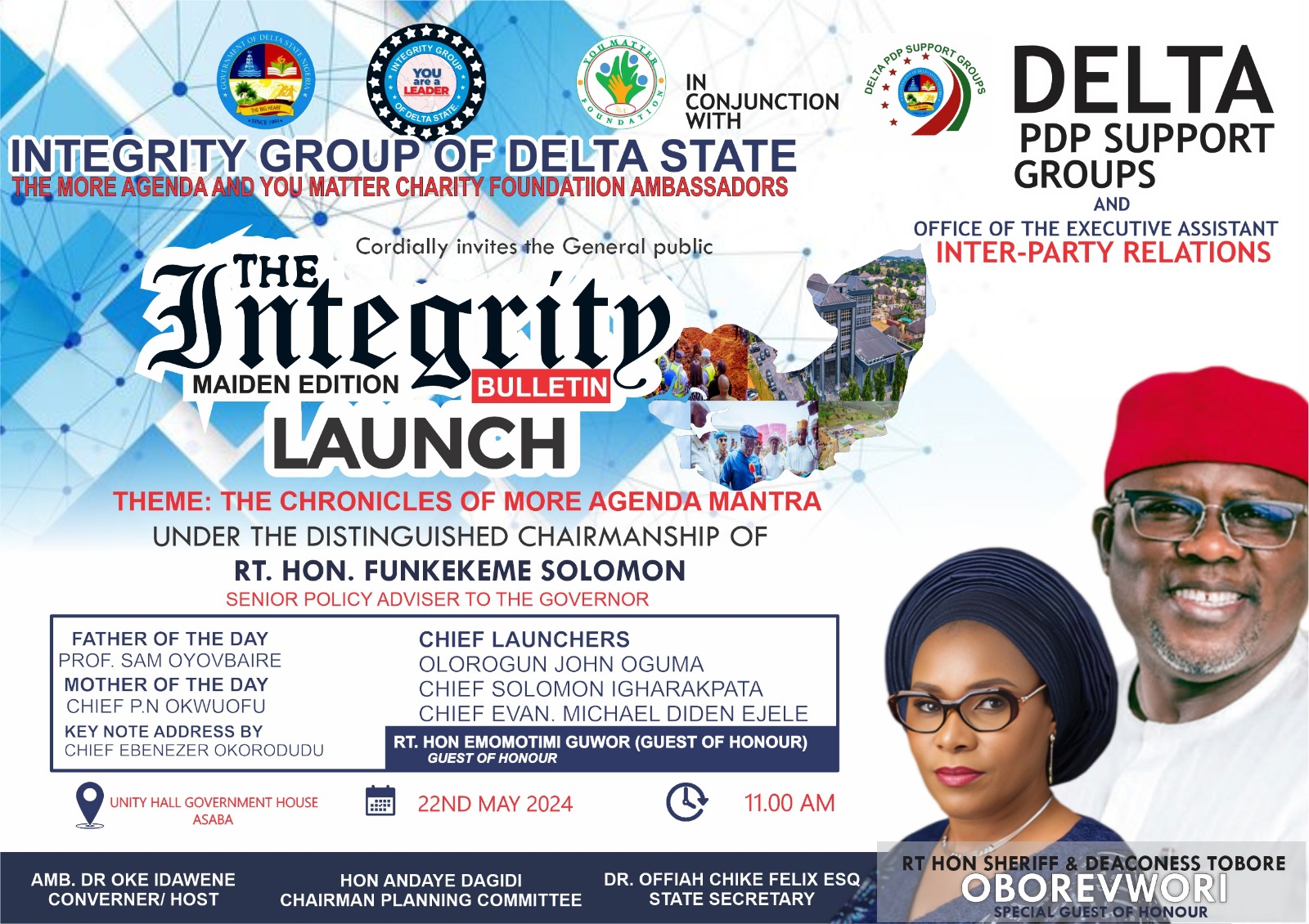 Integrity Group Unveils Programme Of Activities To Mark Oborevwori's One Year In Office 