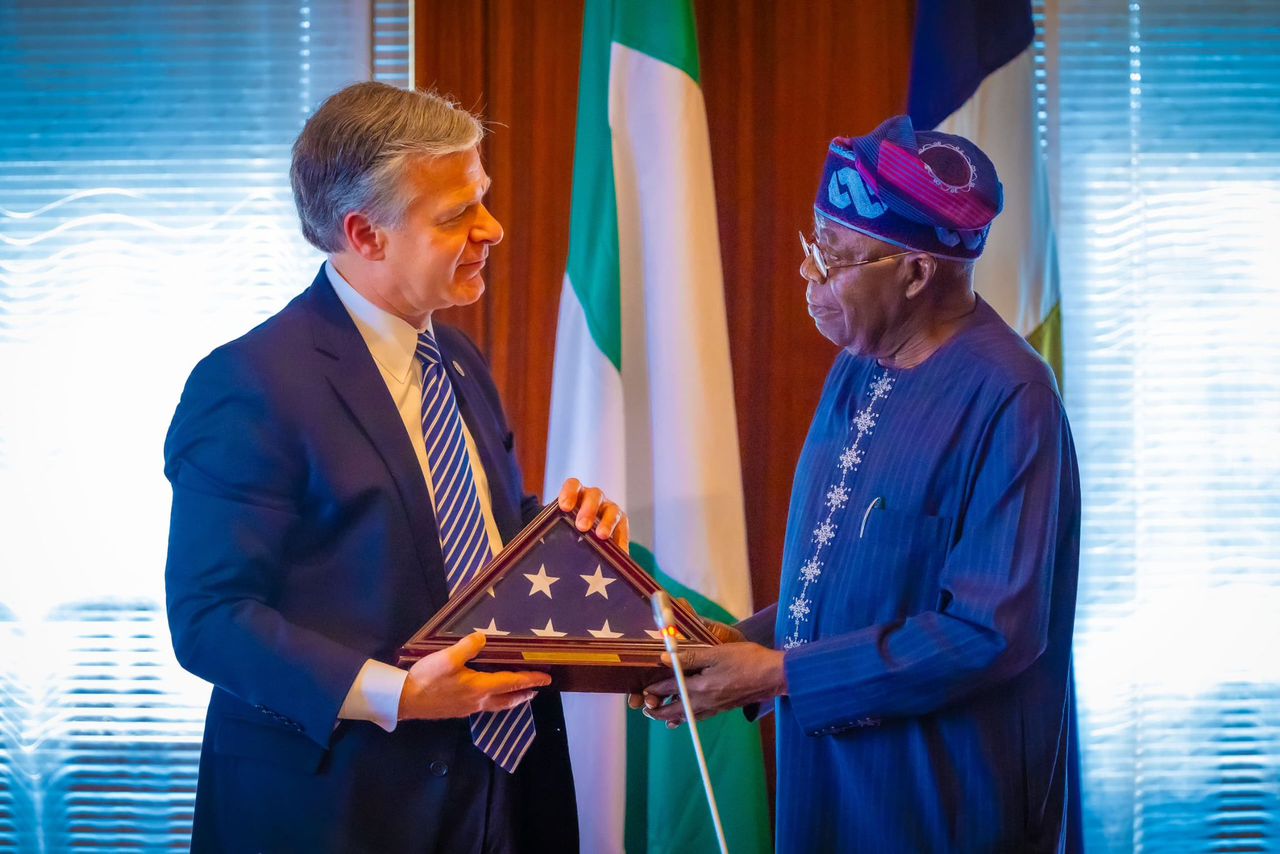 Tinubu Meets FBI Director, Calls For Stronger Collaboration To Fight Cybercrime, Terrorism
