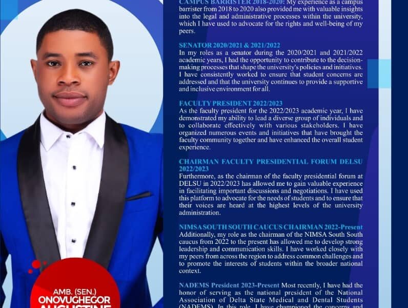 Prominent Okpe Son Emerges DELSU SUG President