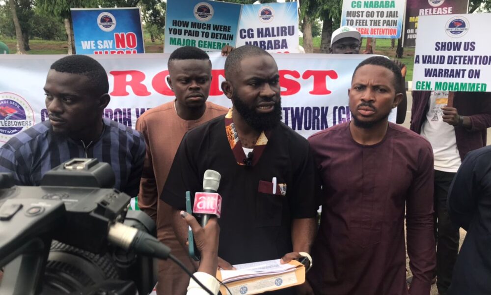 BREAKING: CSO Blocks Correctional Service HQ, Demands Release Of Illegally Detained Army General