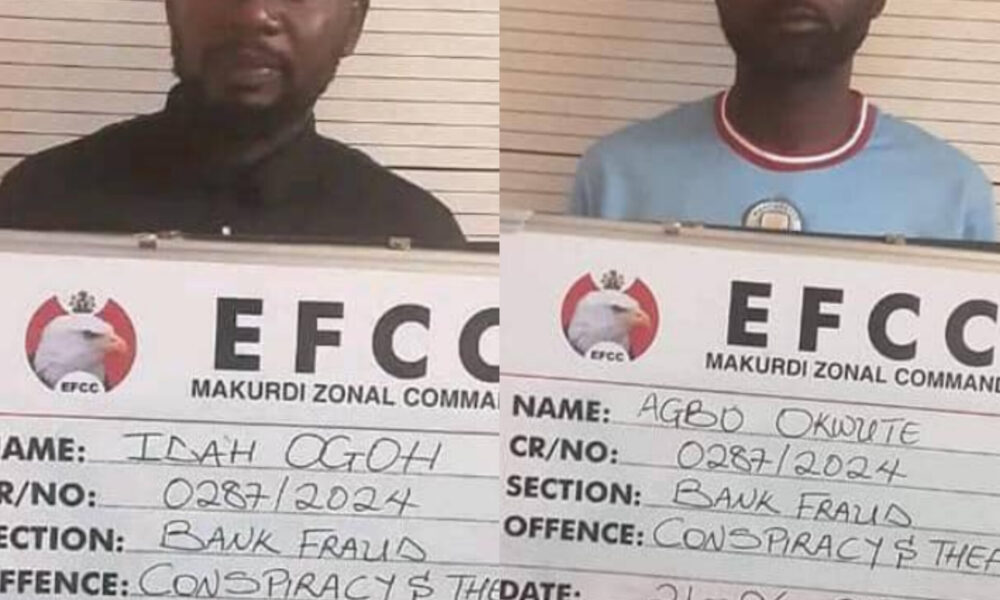 EFCC Arrests Two Former Bankers For Stealing Dead Customer’s Money In Makurdi