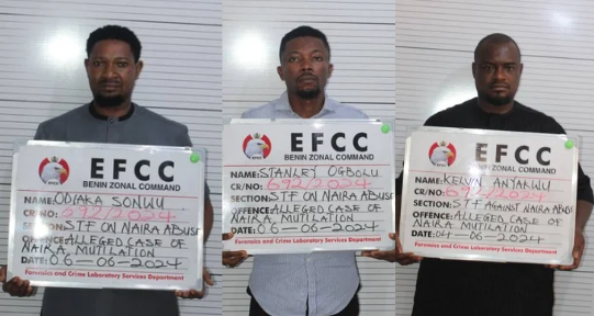 Asaba: EFCC Arrests Three For Spraying Naira Notes In A Burial