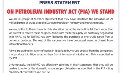 We Are Yet To Receive 29 Million Barrels Of Crude NUPRC Allocated To Us --Dangote