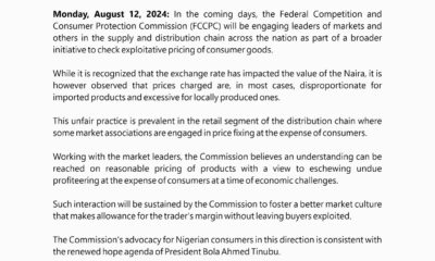 Inflation: FCCPC To Engage Market Leaders, Others