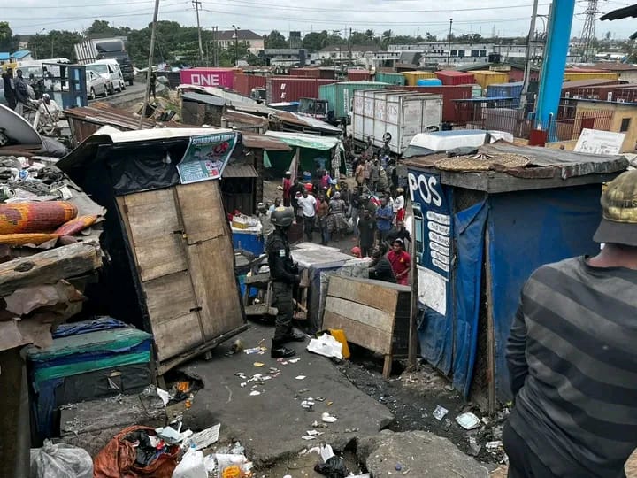 Lagos Taskforce Rids Mile 2 - Oke Of Roadside Petroleum Dealers, Shanties