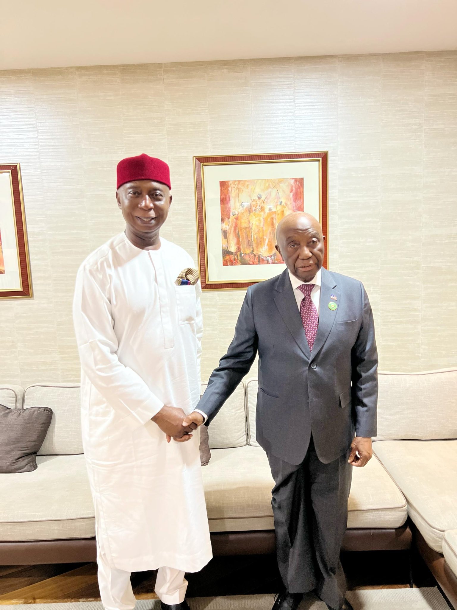 Senator Ned Nwoko Meets Presidents Of Liberia, Gambia