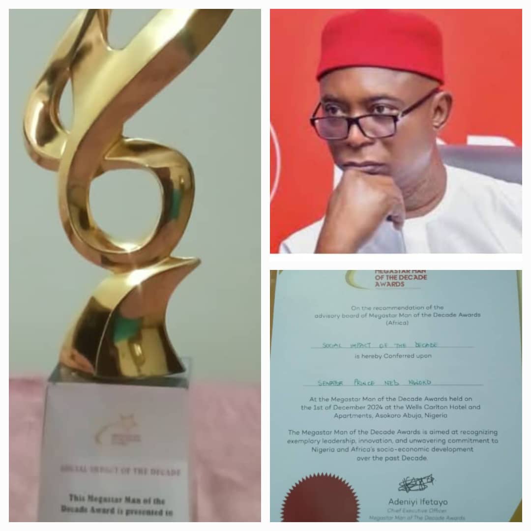 Senator Ned Nwoko Bags 'Social Impact Of The Decade' Award