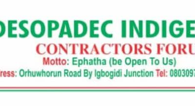 DESOPADEC Indigenous Contractors Threaten Protest Over Non-Payment, Review Of Contracts