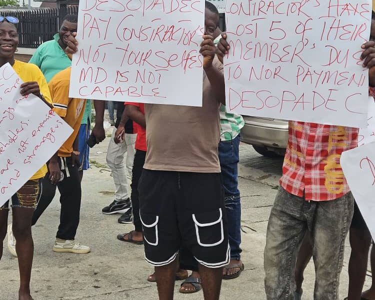 Contractors Protests Against DESOPADEC's Refusal To Pay For Contracts Executed