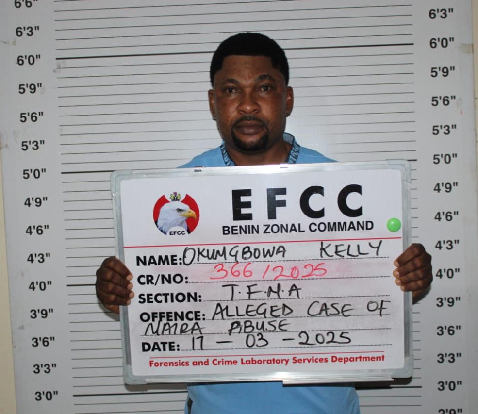 EFCC Arrests Kelly Okungbowa For Alleged Naira Abuse