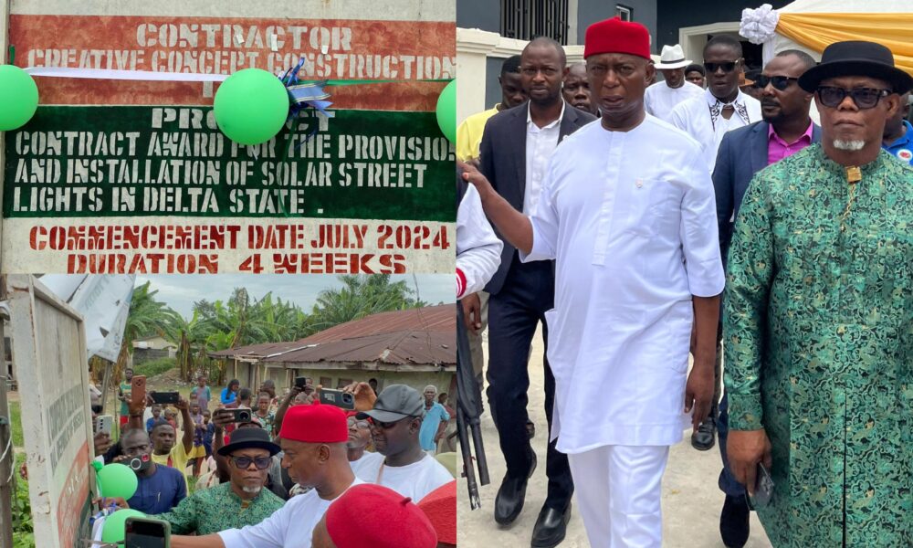 Senator Ned Nwoko Commissions 50 Solar-Powered Streetlights In Abbi