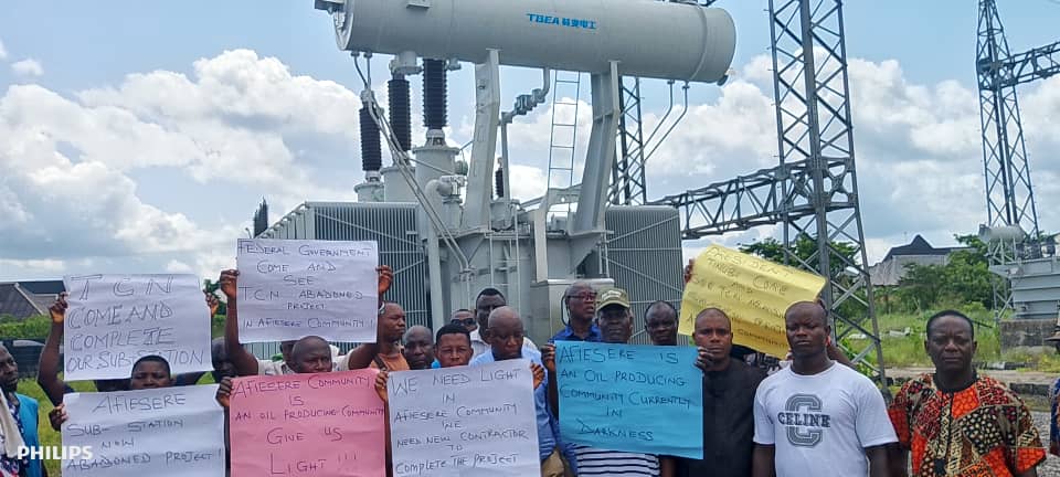 Afiesere Community Protests Fed Govt Abandoned Substation Project