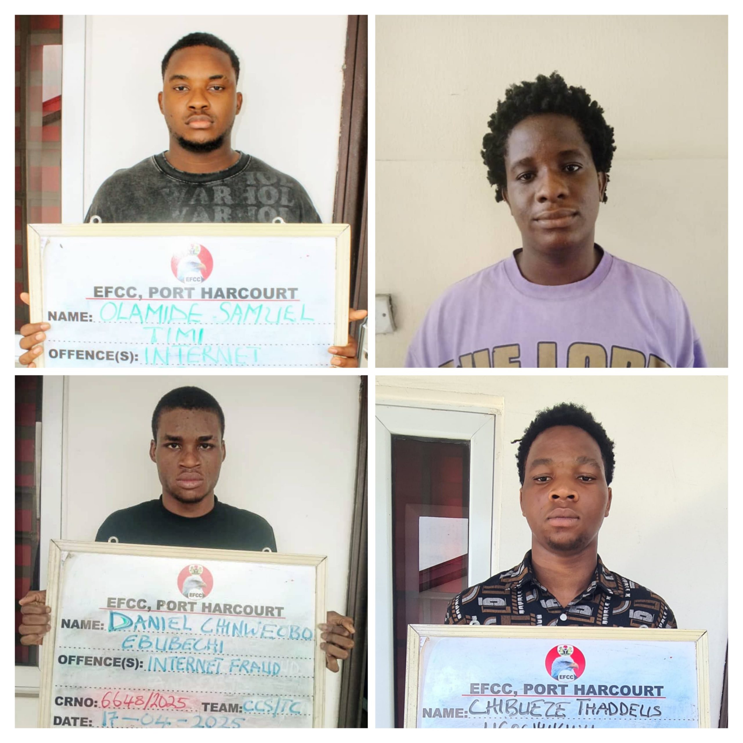 Courts Sentence Four Internet Fraudsters to Jail In Port Harcourt