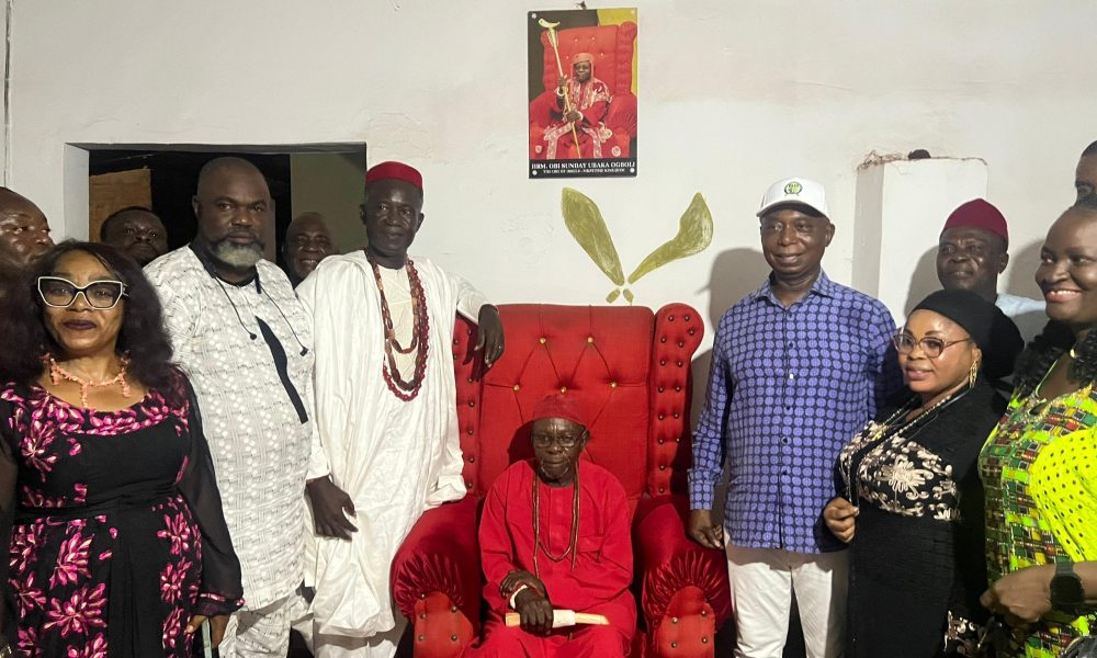 Obi of Issele-Mkpitime Receives Senator Ned Nwoko, Commends Lawmaker For Ongoing Community Projects