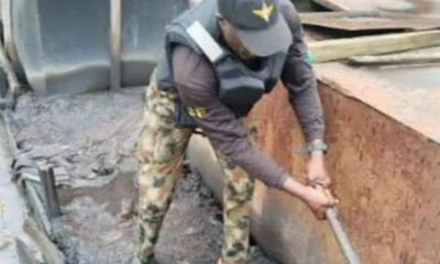 Navy Takes Action Against Oil Thieves in Delta, Destroys Illegal Refinery Site