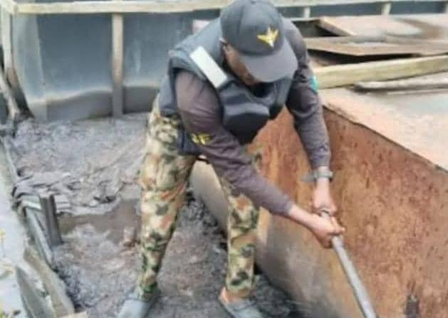 Navy Takes Action Against Oil Thieves in Delta, Destroys Illegal Refinery Site
