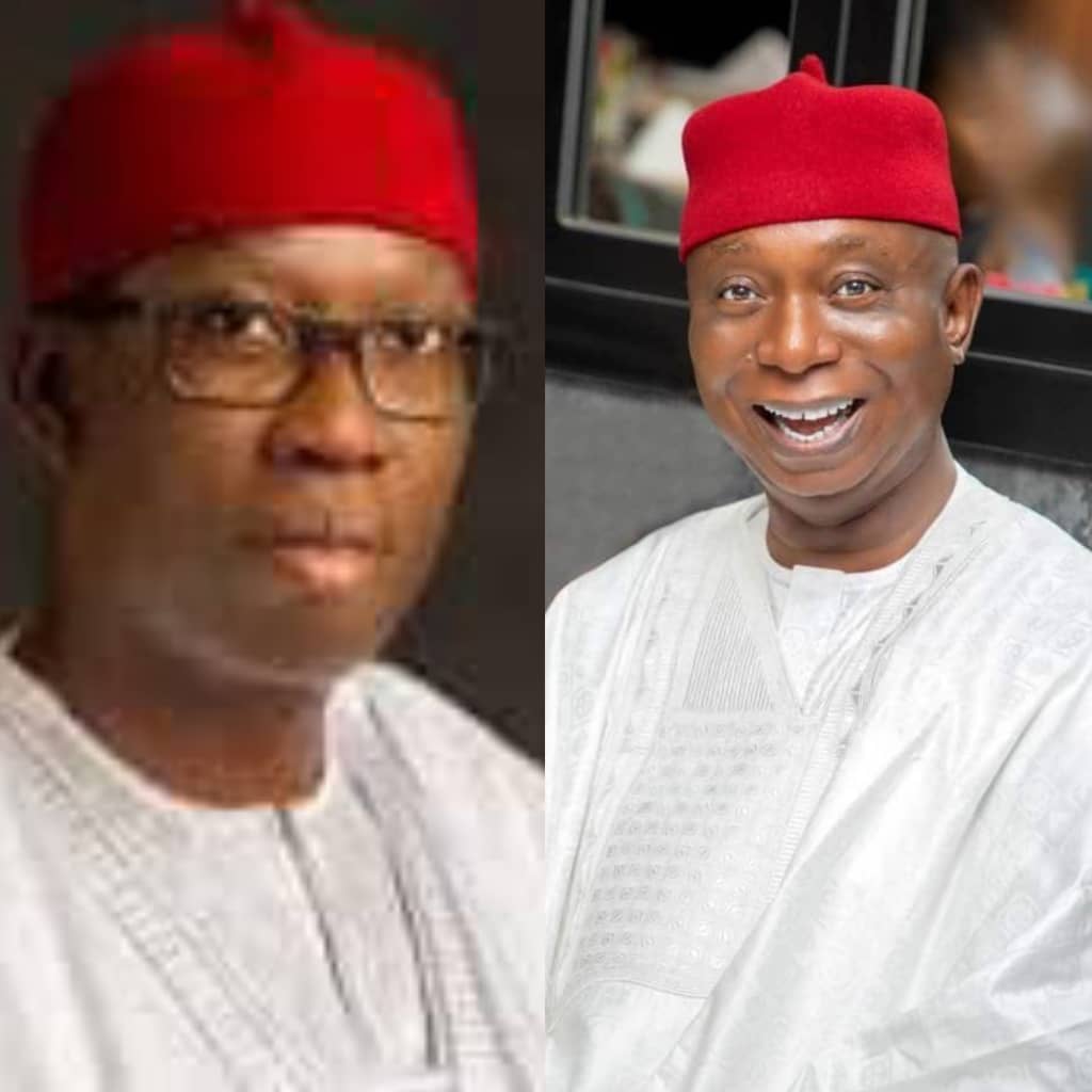Sen. Ned Nwoko Greets Okowa @ 66